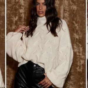 Darla Cream Textured Sweater - 12th Tribe